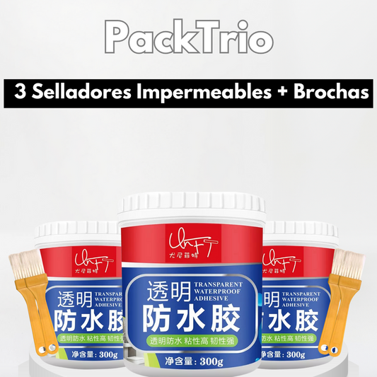 Packtrio™ 3 Selladores Adhesivos Impermeables + Brochas