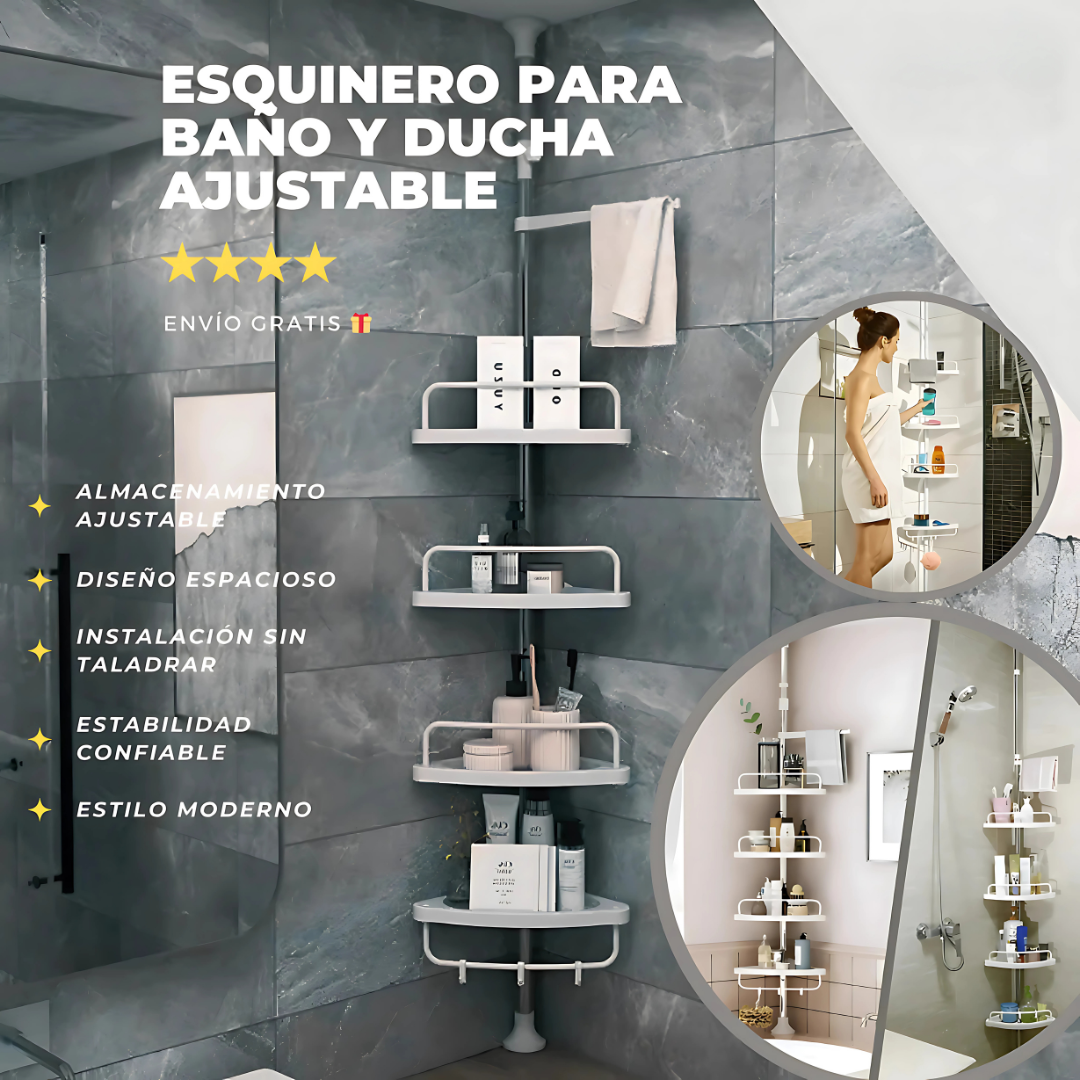 ShowerPro™ Esquinero De Ducha 4 Bases