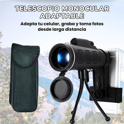 ZoomPro® Telescopio Monocular Adaptable Celular Con Vision Nocturna