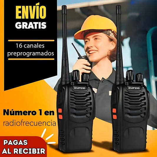 Walkie - Pack 2 Transmisores Walkie Talkies Profesionales