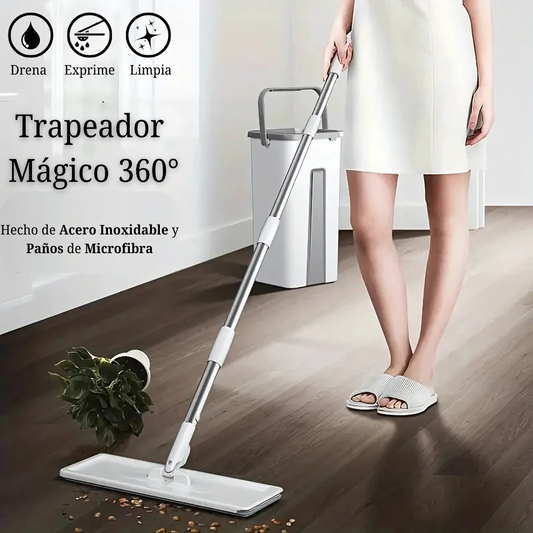 Kit Trapeador Magico Con Blade Exprimible Automatico