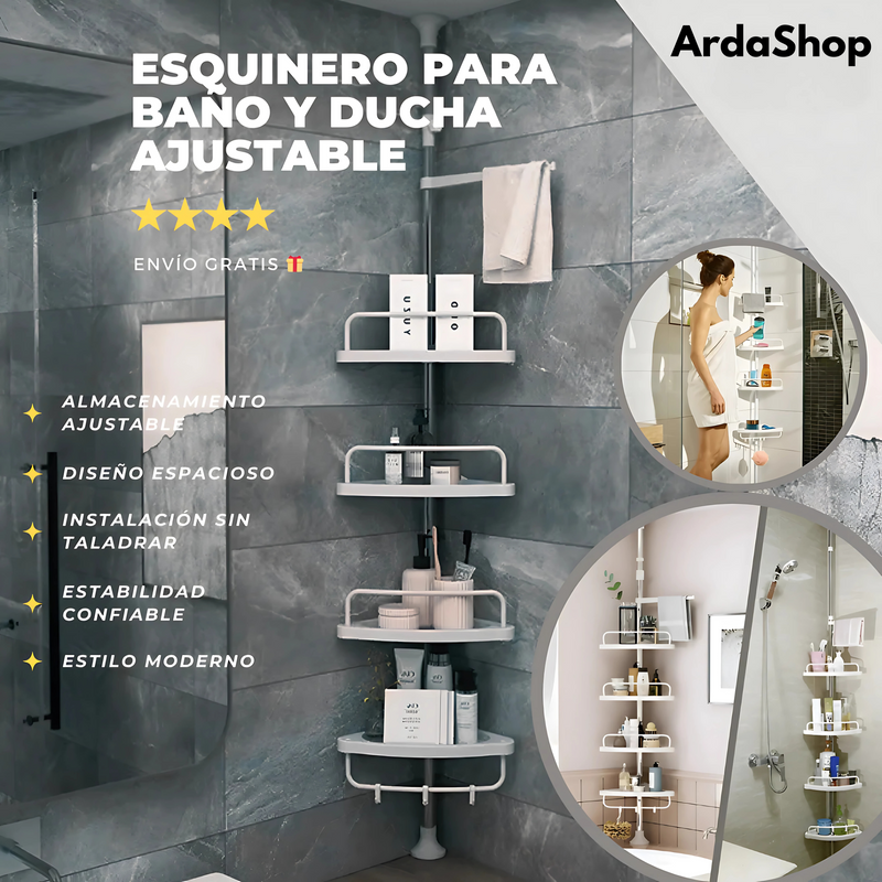 CornerPro® Esquinero De Ducha Para Baño Multiuso