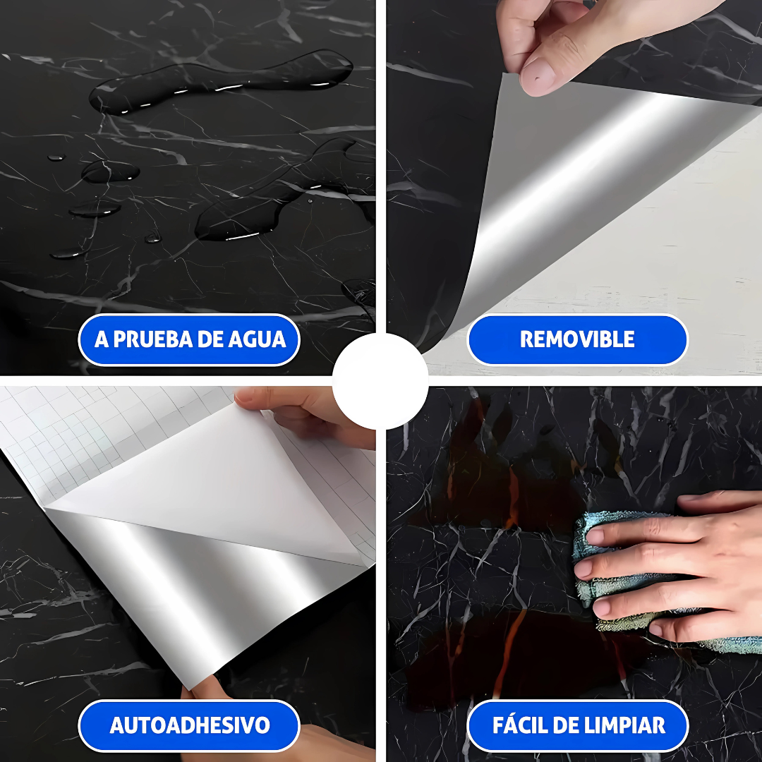 MarmolPro - Rollo Adhesivo Premium De Marmol 10 Metros