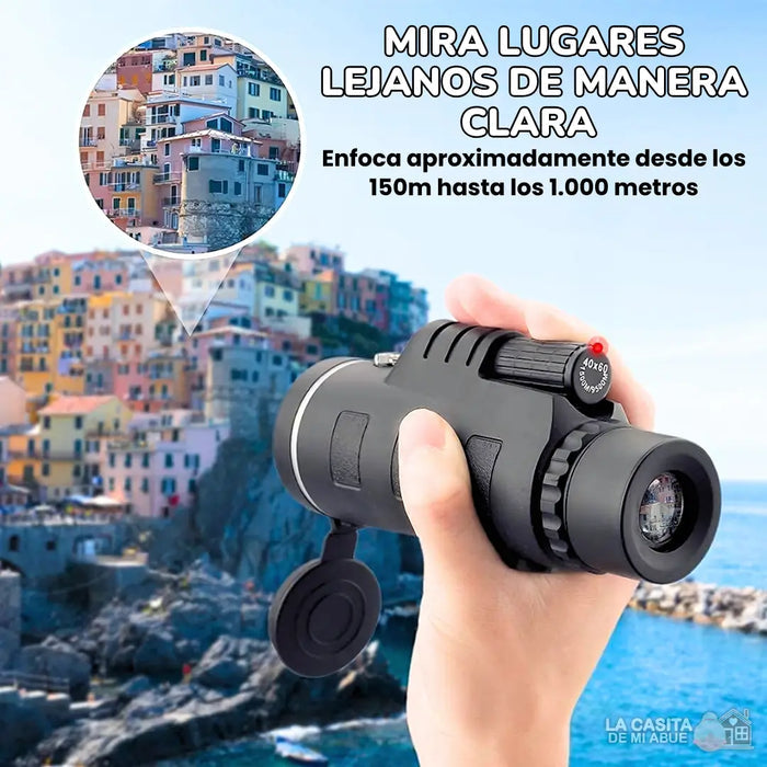 ZoomPro® Telescopio Monocular Adaptable Celular Con Vision Nocturna