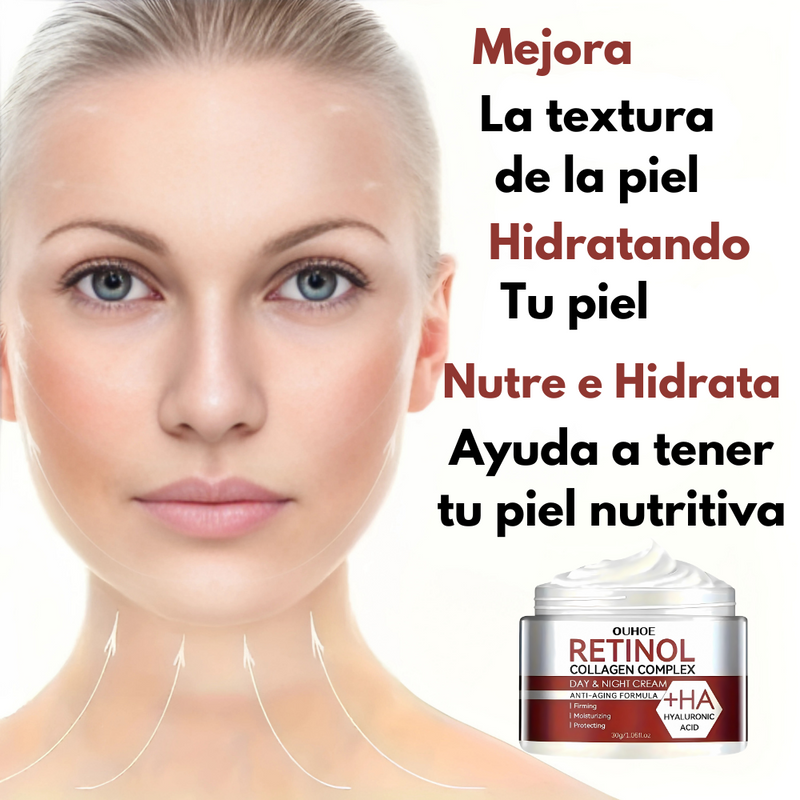 Ouhoe® Crema Retinol + Colageno y Acido Hialuronico ¡Oferta!