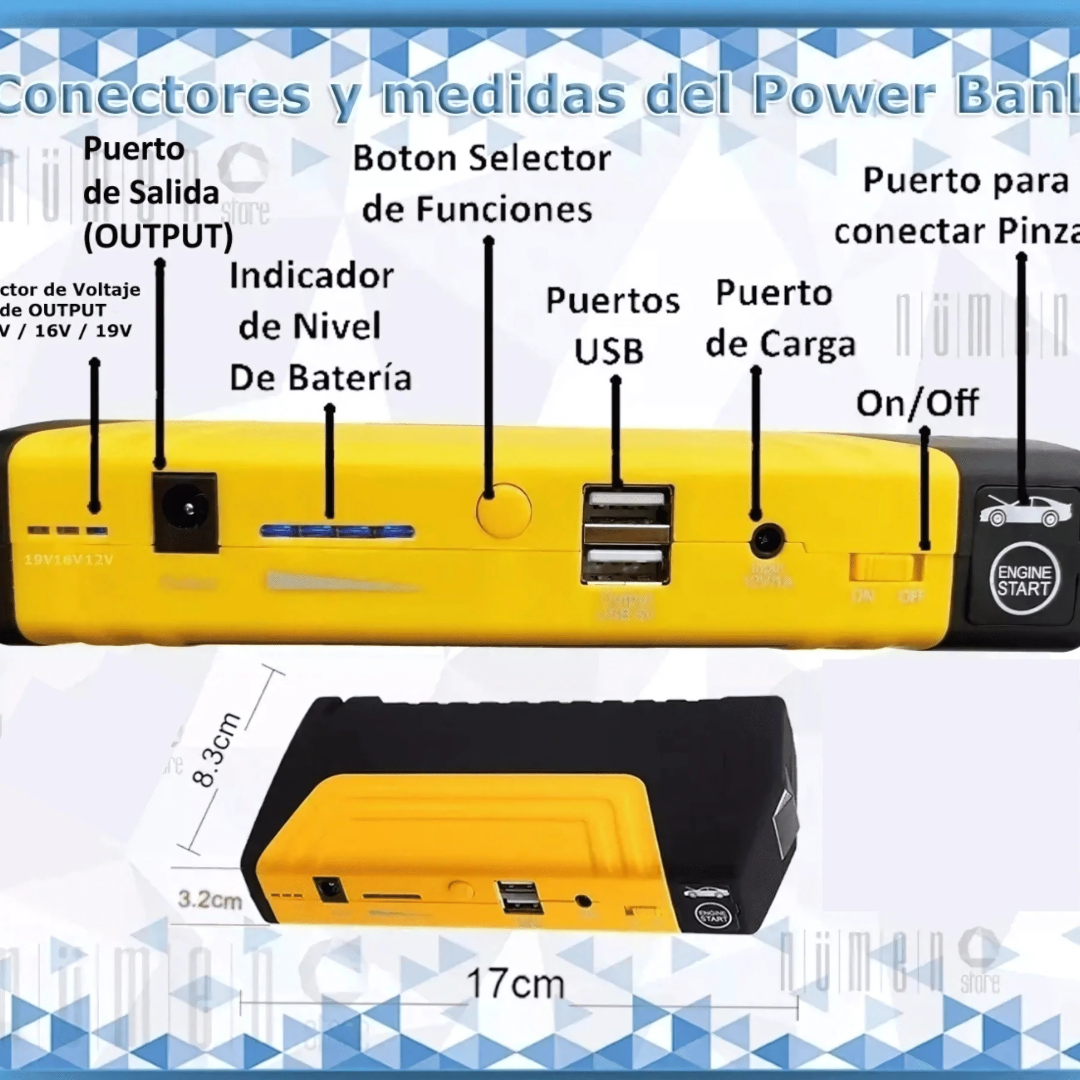 KitAutoYa! - Arrancador De Vehiculo + Inflador Compresor De Neumaticos