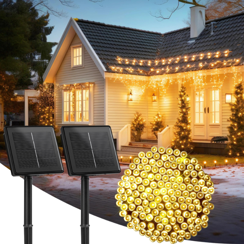 LuzHada | [Oferta 2x1] Cadena De Luces Solares Navideñas 100Unds 🎅