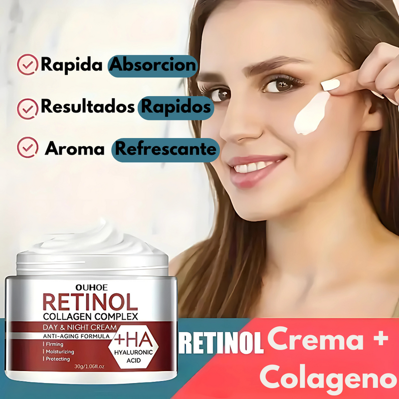 Ouhoe® Crema Retinol + Colageno y Acido Hialuronico ¡Oferta!