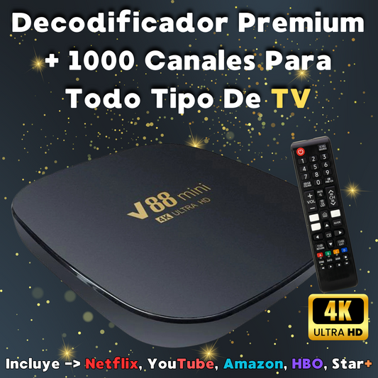 Decodificador De TV 4K + 1000 Canales + Netflix, Amazon, HBO y Mas - ProBox® 📺