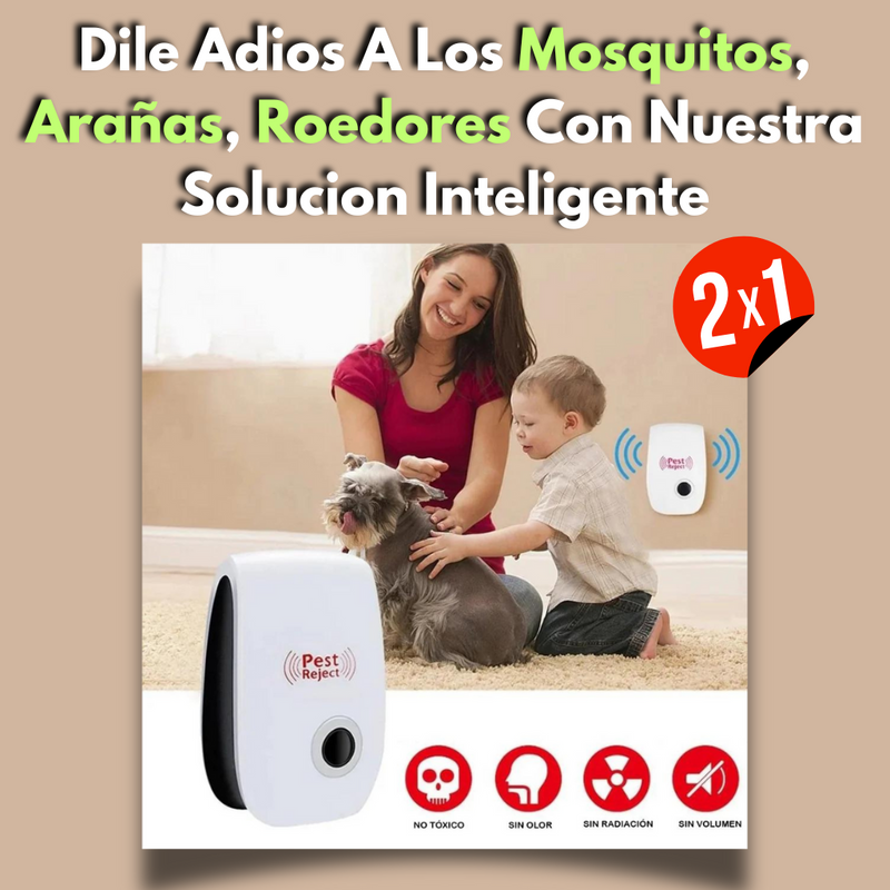 Promocion 2x1 - Enchufe Repelente Ultrasonico Para Un Hogar Sin Plagas 🦟🐁 - PestStop®