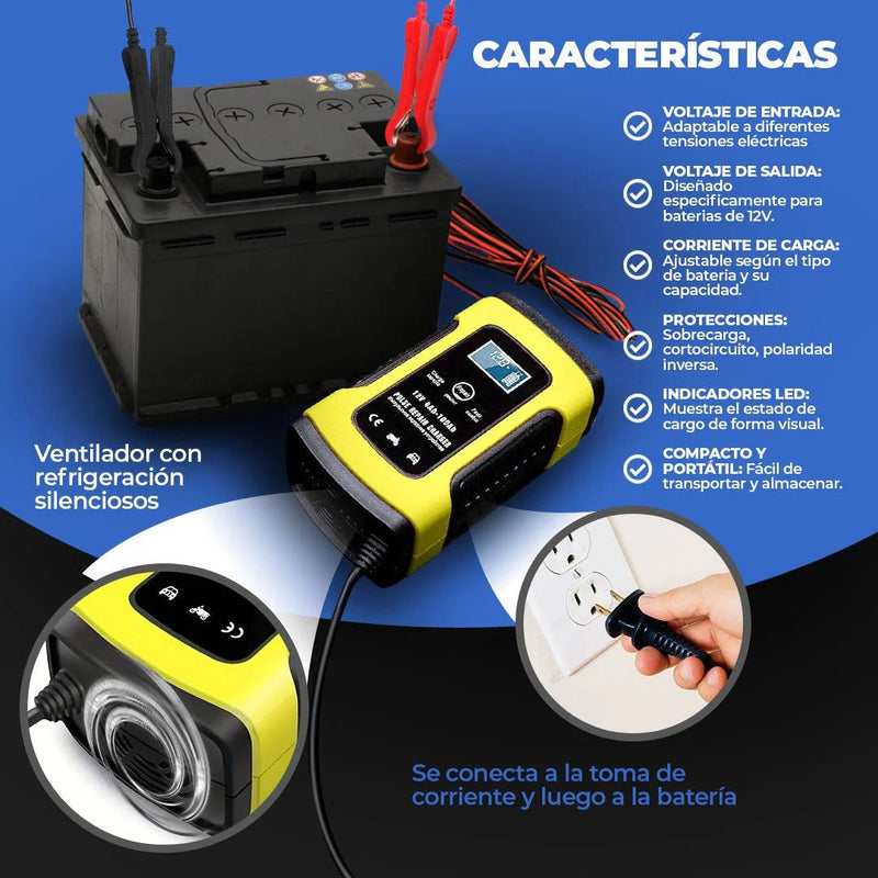 SmartVolt® - Cargador Auto Inteligente Batería 12v 🔋